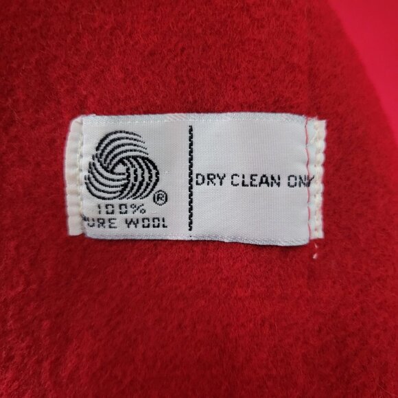 Vintage Bromleigh 100% Wool Red w/ red lining Union Made USA Women’s M Long Coat - Picture 5 of 8